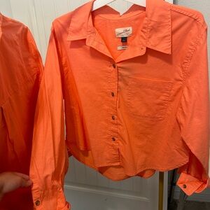 Orange Button-Up Shirt